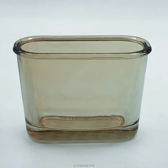 Amber Tone Oval Glass Pot - 3.5 Inch  Online for none