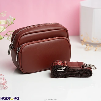 Rihana Women`s Crossbody Bag, Small Shoulder Bag With Wide Strap, Zipper And Removable Shoulder Strap Maroon Buy Fashion | Handbags | Shoes | Wallets and More at Kapruka Online for specialGifts
