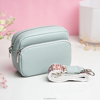 Rihana Women`s Crossbody Bag, Small Shoulder Bag With Wide Strap, Zipper And Removable Shoulder Strap Blue Buy Fashion | Handbags | Shoes | Wallets and More at Kapruka Online for specialGifts