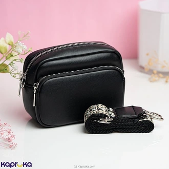 Rihana Women`s Crossbody Bag, Small Shoulder Bag With Wide Strap, Zipper And Removable Shoulder Strap Black Buy Fashion | Handbags | Shoes | Wallets and More at Kapruka Online for specialGifts