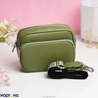 Rihana Women`s Crossbody Bag, Small Shoulder Bag With Wide Strap, Zipper And Removable Shoulder Strap Green Buy Fashion | Handbags | Shoes | Wallets and More at Kapruka Online for specialGifts