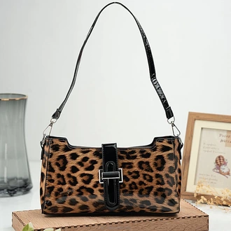 Africa High Fashion Luxury Leopard Print Patent Leather Shoulder  Online for none
