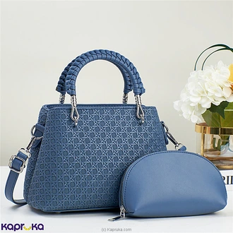 City Girl Diamond Plaid Design Embossed Handbag With Removable S  Online for none