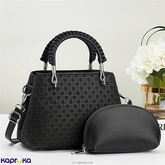 City Girl Diamond Plaid Design Embossed Handbag With Removable S  Online for none