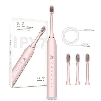 X-3 Sonic Rechargeable Electric Tooth Brush - Pink  Online for none
