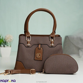 Gold Crest Signature Tote PU Leather Fashion Handbag Coffee Brown  Online for none