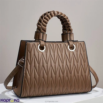 Chevron Charm Fashion Tote Coffee Brown Handbag  Online for none