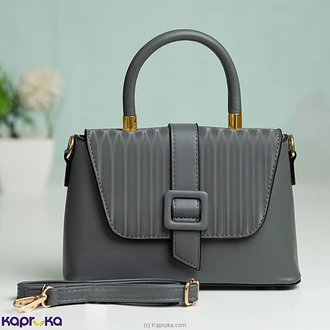Belle Buckle Fashion Satchel Handbag Grey Buy Fashion | Handbags | Shoes | Wallets and More at Kapruka Online for specialGifts