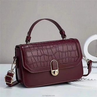 Empress Mini PU Croc Fashion Handbag - Red  Online for none