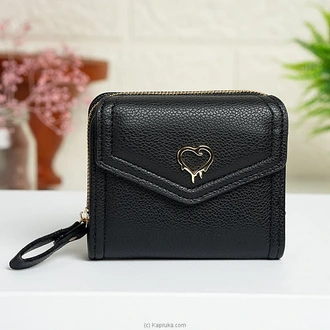 Women`s Short Wallet - Black Buy Fashion | Handbags | Shoes | Wallets and More at Kapruka Online for specialGifts