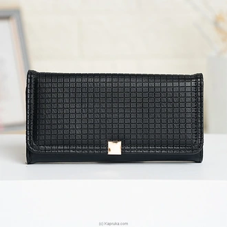 Rhea Geo Texture Fold Wallet Black Buy Best Sellers Online for specialGifts