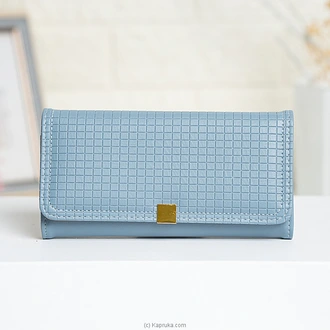 Rhea Geo Texture Fold Wallet Blue  Online for none
