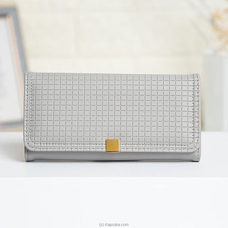 Rhea Geo Texture Fold Wallet Grey  Online for none