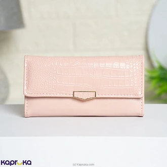 Zerina Luxe Croc Clutch Wallet Pink  Online for none