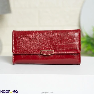 Zerina Luxe Croc Clutch Wallet Red  Online for none