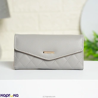 Diamond Grace Quilted Wallet Gray  Online for none