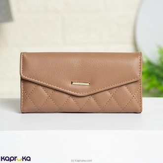 Diamond Grace Quilted Wallet Khaki  Online for none