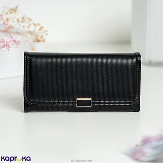 Luxe Textured Wallet Black  Online for none
