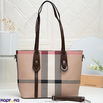 Urban Edge Checkered Tote Bag Khaki Buy Fashion | Handbags | Shoes | Wallets and More at Kapruka Online for specialGifts