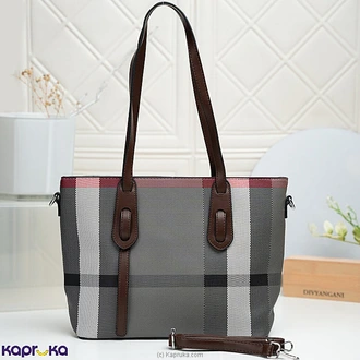 Urban Edge Checkered Tote Bag Gray Buy Fashion | Handbags | Shoes | Wallets and More at Kapruka Online for specialGifts