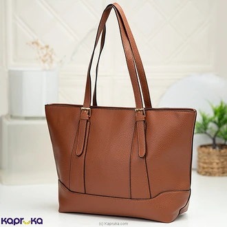 Classic Structured Tote Handbag Brown  Online for none