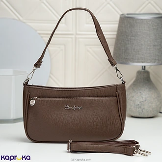 Multi-Zip Shoulder Bag Brown Buy Fashion | Handbags | Shoes | Wallets and More at Kapruka Online for specialGifts