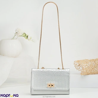 London Nights Croc Sling Fashion Handbag Light Blue  Online for none