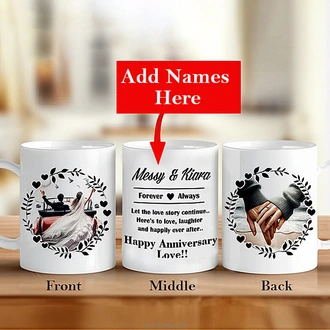 ``forever And Always`` Personalized Anniversary Mug  Online for none