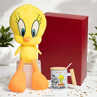 Personalized Tweety Bird Mug And Plush Combo Buy personalized gifts Online for specialGifts