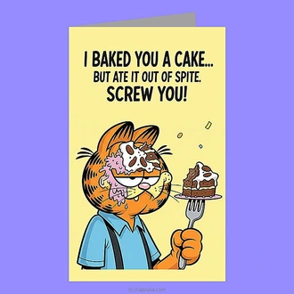 ``Spite Cake`` Hilarious Greeting Card ~ Screw You Gifts Buy Greeting Cards Online for specialGifts