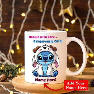 ``Dangerously Cute`` Personalized Stitch Mug Buy personalized gifts Online for specialGifts