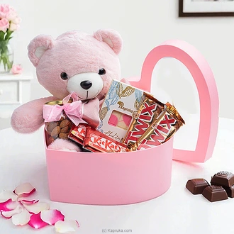 Sweetheart Snuggle Hamper With Teddy, Twix, Kit Kat, Kapruka Whi  Online for none