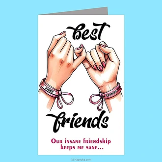 ``best Friends`` Pinky Promise Greeting Card  Online for none