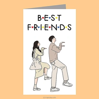 ``BEST FRIENDS`` Greeting Card  Online for none