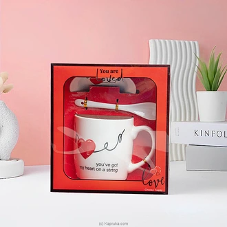 Heart On A String Mug Gift Set With Spoon  Lid, Buy Gift Sets Online for specialGifts