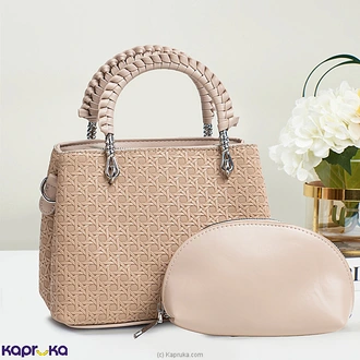 City Girl Diamond Plaid Design Embossed Handbag With Removable S  Online for none