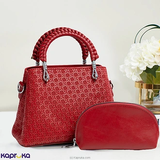 City Girl Diamond Plaid Design Embossed Handbag With Removable S  Online for none