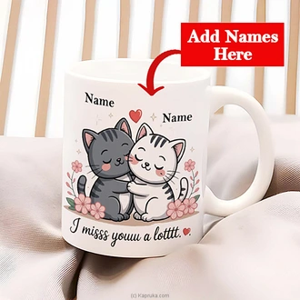 ``I Miss You A Lot`` Personalized Valentine Couple Mug Buy personalized gifts Online for specialGifts