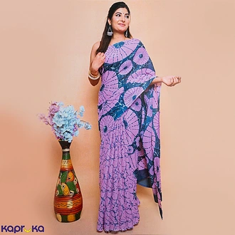 Purple Mystique Batik Saree Buy Islandlux Online for specialGifts