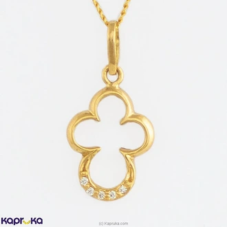 Swarna Mahal Pendant In 22kt Yellow Gold Studded With Swarovski Zirconia PE2699 Buy Jewellery Online for specialGifts