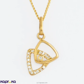 Swarnamahal Pendant In 22kt Yellow Gold Studded With Swarovski Zirconia PE2705 Buy Jewellery Online for specialGifts
