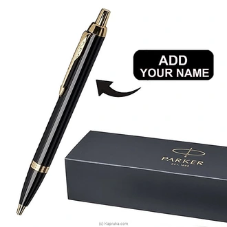 Engravable Parker IM Pen ~ Black With Gold Trim Buy Best Sellers Online for specialGifts