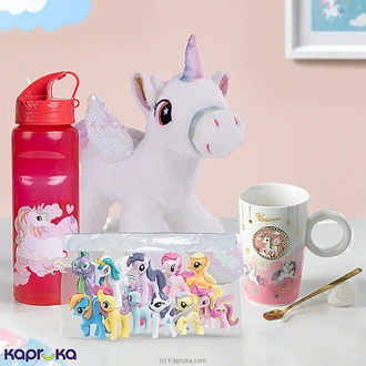 Unicorn Dreamland Gift Set With Unicorn Mug, 12 Inch Unicorn, Minu Figurine Set And Atlas Water Bottle Buy Kapruka Direct Imports Online for specialGifts