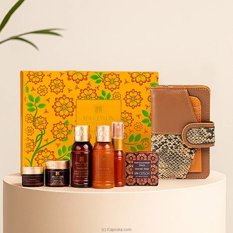 Serenity Island Gift Set With Spa Ceylon Energise Home Spa Set And A Large Wallet Buy Fashion | Handbags | Shoes | Wallets and More at Kapruka Online for specialGifts