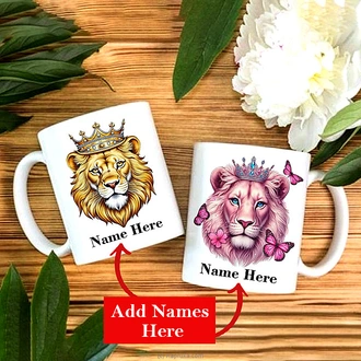 Personalized King And Queen Valentine Couple Mugs Buy personalized gifts Online for specialGifts