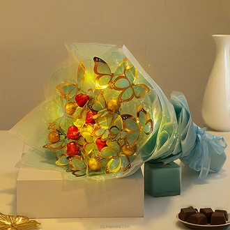 Butterfly Glow Chocolate Bouquet With Kapruka Foil-wrapped Chocolates Buy combo gift pack Online for specialGifts