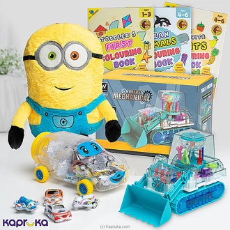 Little Explorer`s Fun Pack With Activity Books, Plush Toy, Mini Cars, And Forklift Toy Buy Kapruka Direct Imports Online for specialGifts