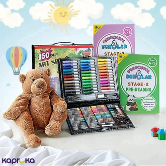 Creative Cubs Gift Box With 150 Pcs. Art Set, Bear Soft Toy, Pre-Reading And Math Concept Books Buy Kapruka Direct Imports Online for specialGifts
