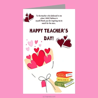 Teacher`s Day Greeting Card  Online for none
