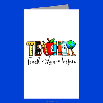 Teacher`s Day Greeting Card  Online for none